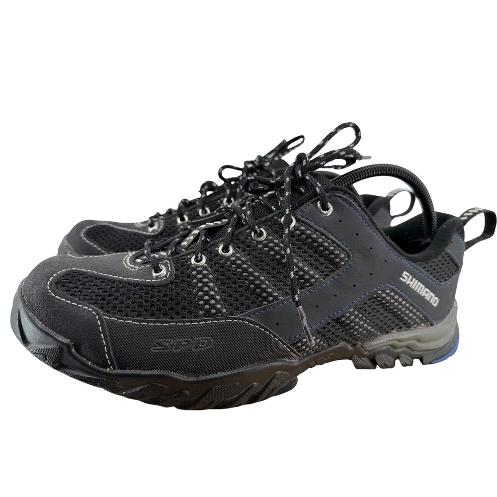 Shimano SH-MT33L Mens Mountain Bike Shoes Black Blue SPD EU 46 US 11.2 MTB